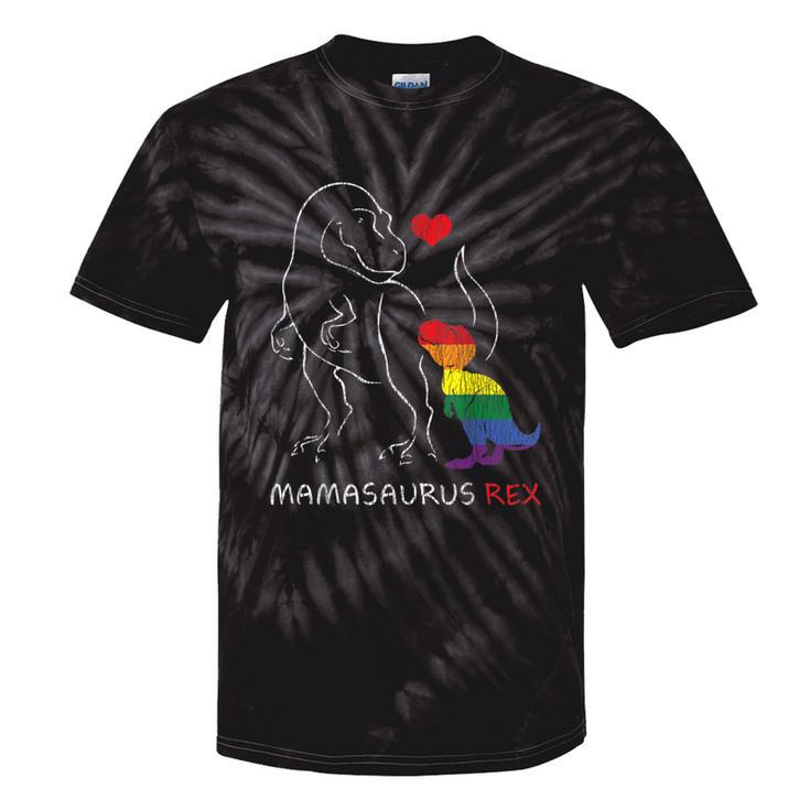 Mamasaurus T Rex Dinosaur Mama Saurus Family Matching Lgbt Tie-Dye T-shirts