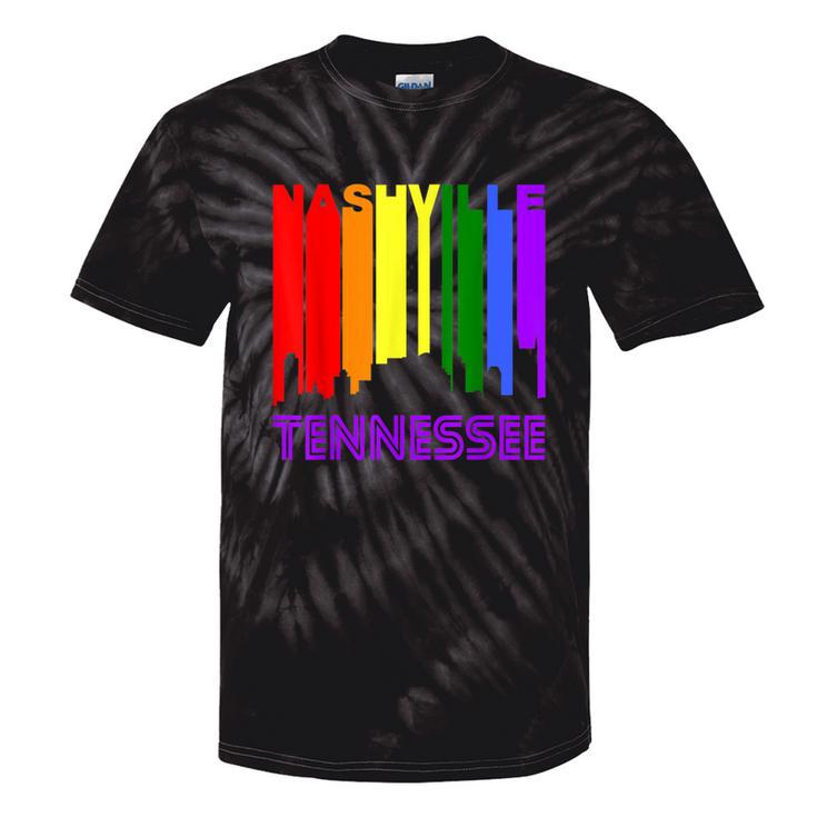 Nashville Tennessee Lgbtq Gay Pride Rainbow Skyline Tie-Dye T-shirts