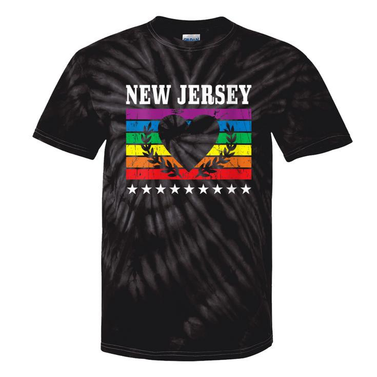 New Jersey Pride Flag Pride Month Lgbtq Flag Lgbt Community Tie-Dye T-shirts