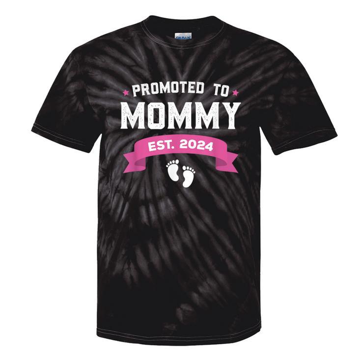 Promoted To Mommy Est 2024 New Mom First Mommy Tie-Dye T-shirts