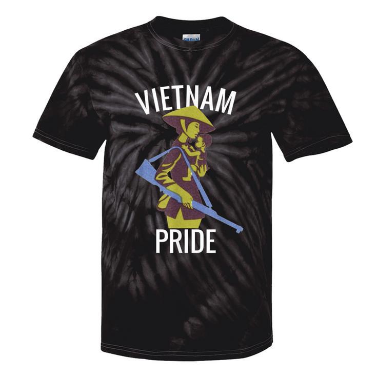 Retro Militant Vietnam Pride Vietnamese Mom I Love Vietnam Tie-Dye T-shirts