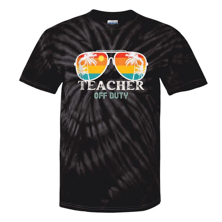 School Teacher Off Duty Sunglasses Beach Sunset Summer Tie-Dye T-shirts