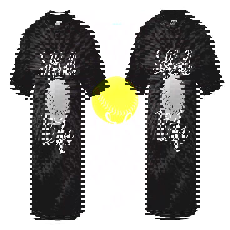 Softball Wife Ball For Mom Softball Wife Cute Tie-Dye T-shirts