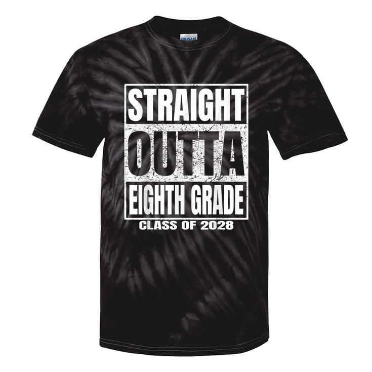 Straight Outta Eighth Grade Graduation Class 2028 8Th Grade Tie-Dye T-shirts