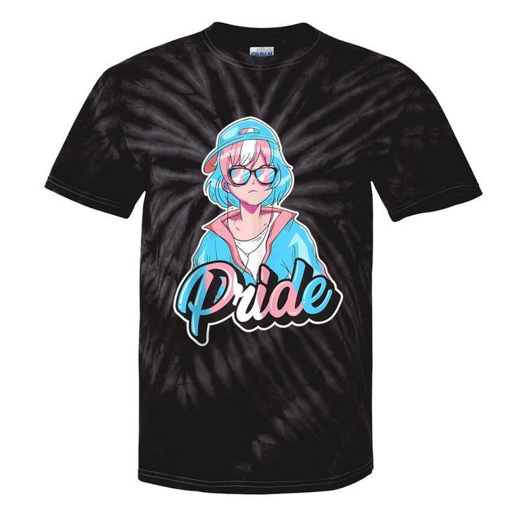 Transgender Pride Japanese Cool Anime Girl Trans Flag Tie-Dye T-shirts