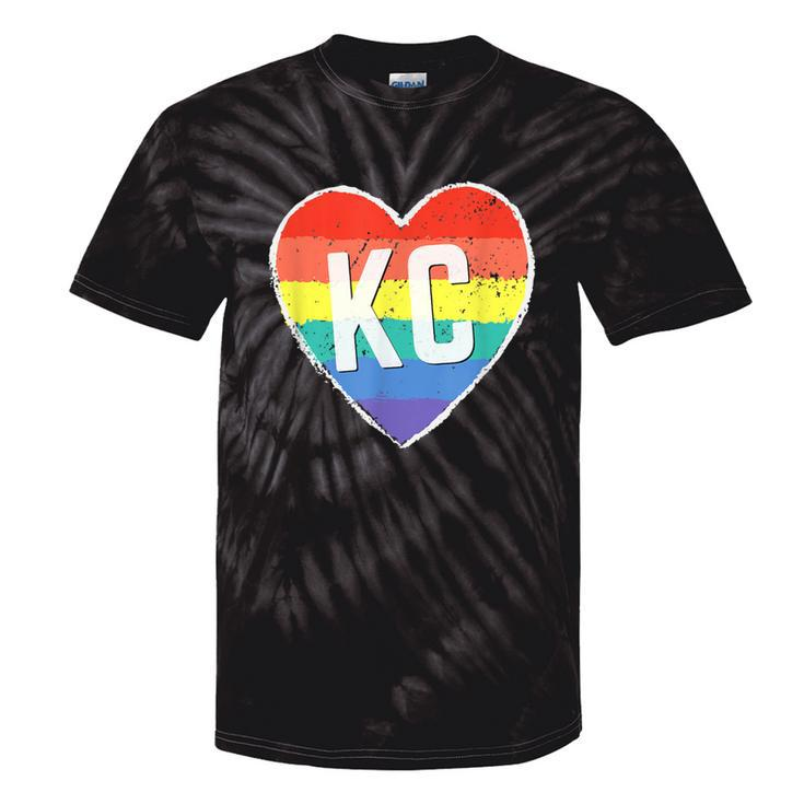 Vintage Rainbow Heart Kc Tie-Dye T-shirts