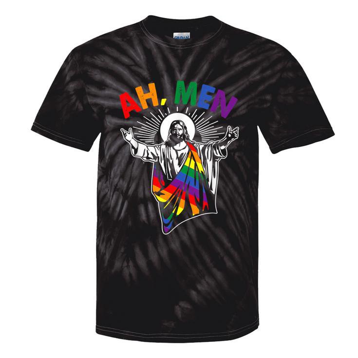 Ah Lgbt Gay Pride Jesus Rainbow Flag Tie-Dye T-shirts