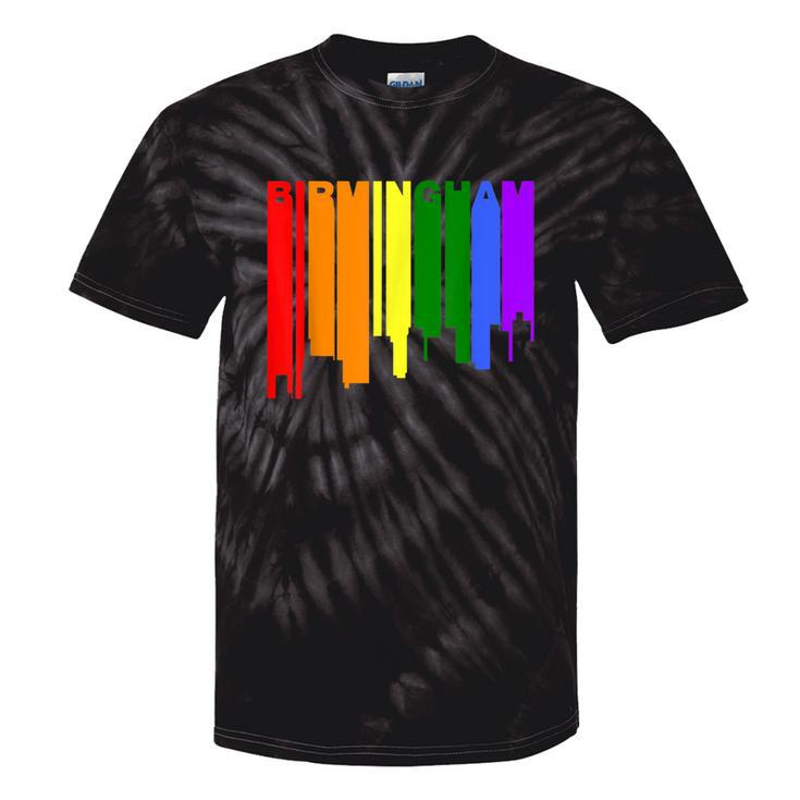 Birmingham Alabama Lgbtq Gay Pride Rainbow Skyline Tie-Dye T-shirts