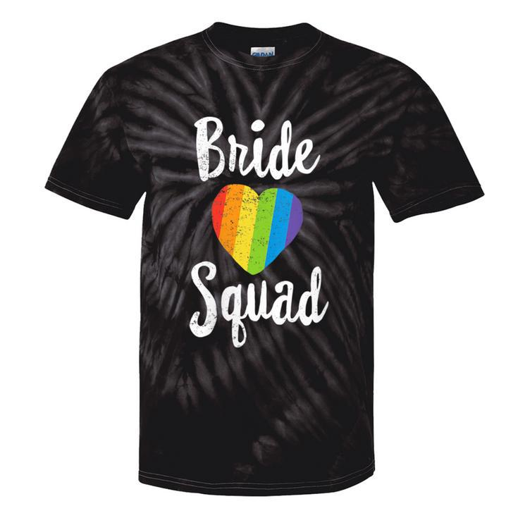Bride Squad Lgbt Wedding Bachelorette Lesbian Pride Women Tie-Dye T-shirts