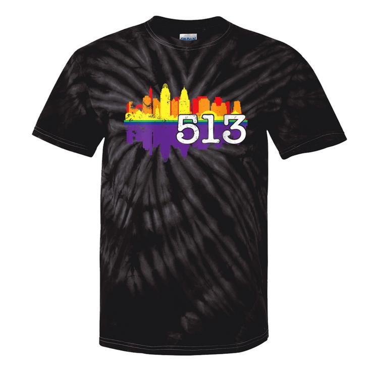 Cincinnati Ohio Lgbt Gay Pride 513 Rainbow Women Tie-Dye T-shirts