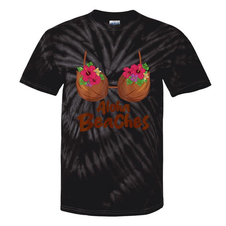 Coconut Bra Flower Boobs Hawaii Aloha Beaches Tie-Dye T-shirts