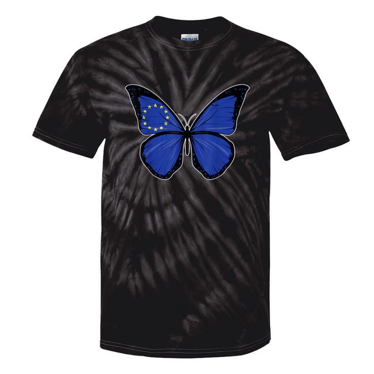 European Union Butterfly Pride European Union Flag Eu Tie-Dye T-shirts