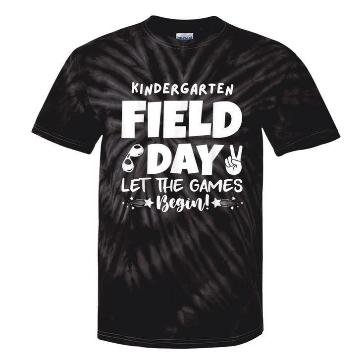 Field Day Kindergarten K Orange 2024 Boy Girl Teacher Tie-Dye T-shirts