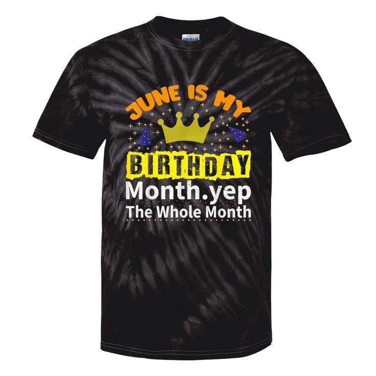 It's My Birthday June Month Groovy Birthday Novelty Tie-Dye T-shirts