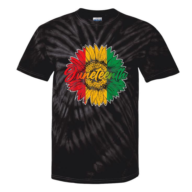 Junenth Sunflower African American Junenth Tie-Dye T-shirts