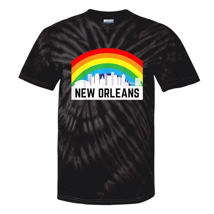 New Orleans Pride Lgbtq Rainbow Skyline Tie-Dye T-shirts