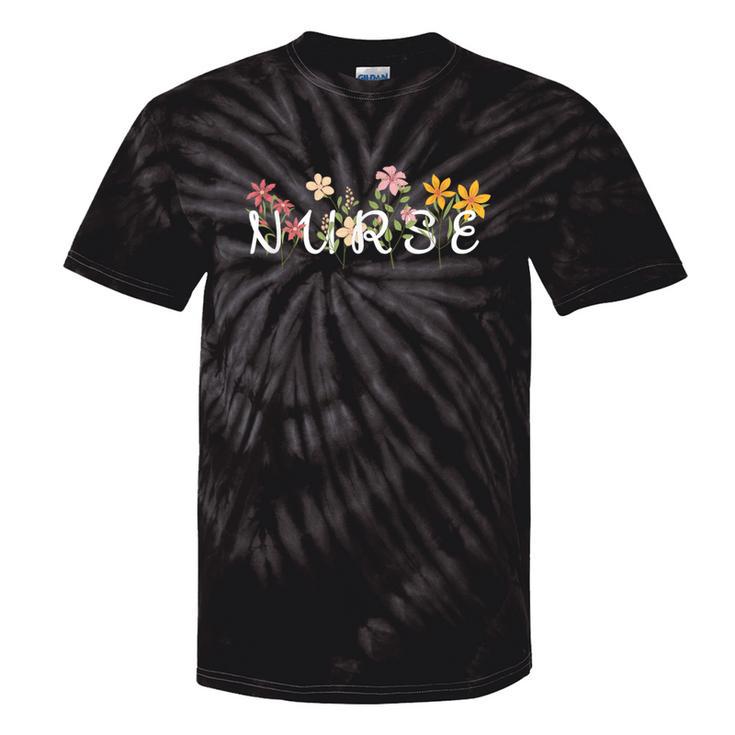 Wildflowers Nurse Student School Appreciation Registered Rn Tie-Dye T-shirts