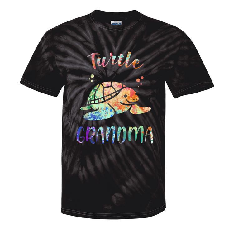 Colorful Turtle Grandma Promoted To Grandma 2021 Nana Tie-Dye T-shirts