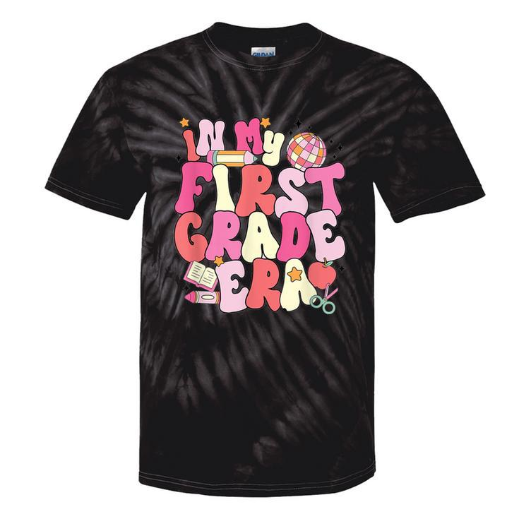 In My First Grade Era Groovy Teacher Apple Disco Ball Women Tie-Dye T-shirts
