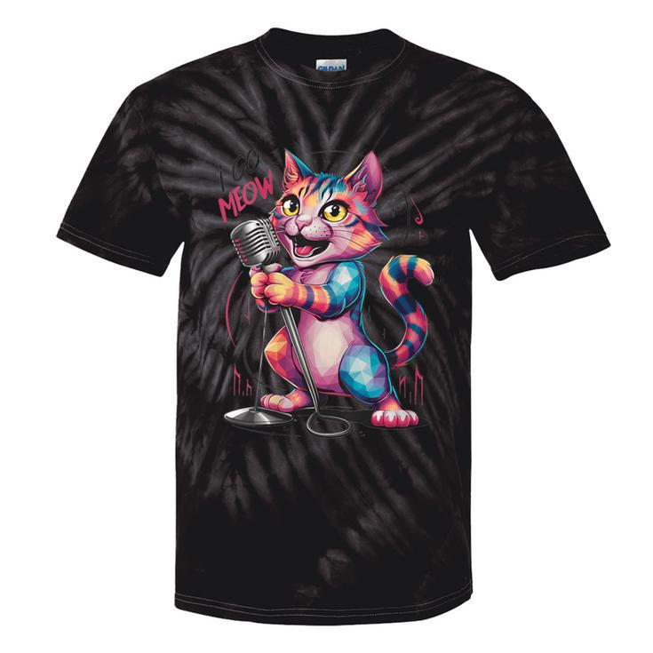 I Go Meow Colorful Singing Cat Tie-Dye T-shirts