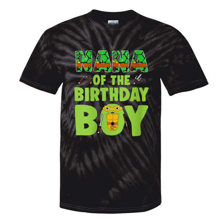 Nana Of The Birthday Boy Turtle Family Matching Tie-Dye T-shirts
