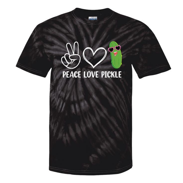 Peace Love Pickle Dancing Cucumber Pickle Squad Tie-Dye T-shirts