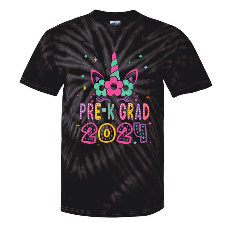 Pre-K Grad Preschool Graduation 2024 Unicorn Toddler Girl Tie-Dye T-shirts