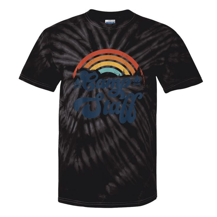 Summer Camp Counselor Staff Groovy Rainbow Camp Counselor Tie-Dye T-shirts