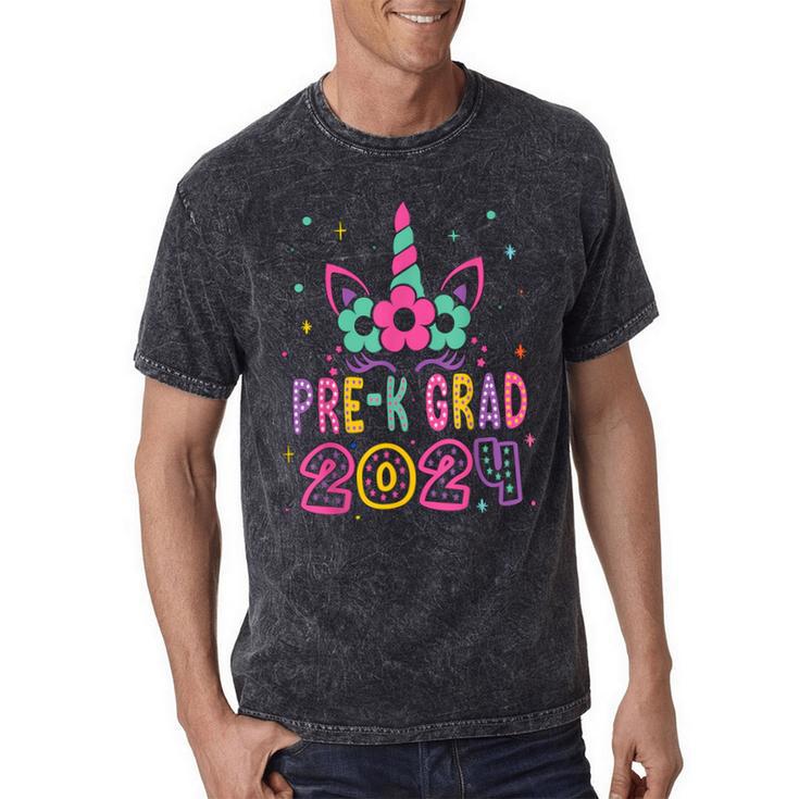 Pre-K Grad Preschool Graduation 2024 Unicorn Toddler Girl Mineral Wash Tshirts