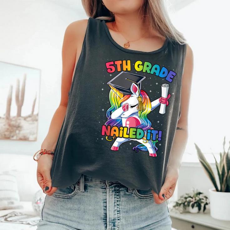 Dabbing 5Th Grade Unicorn Graduation Class Of 2021 Nailed It Comfort Colors Tank Top