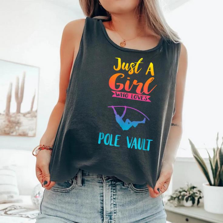 Just A Girl Who Loves Pole Vault Pole Vault Comfort Colors Tank Top