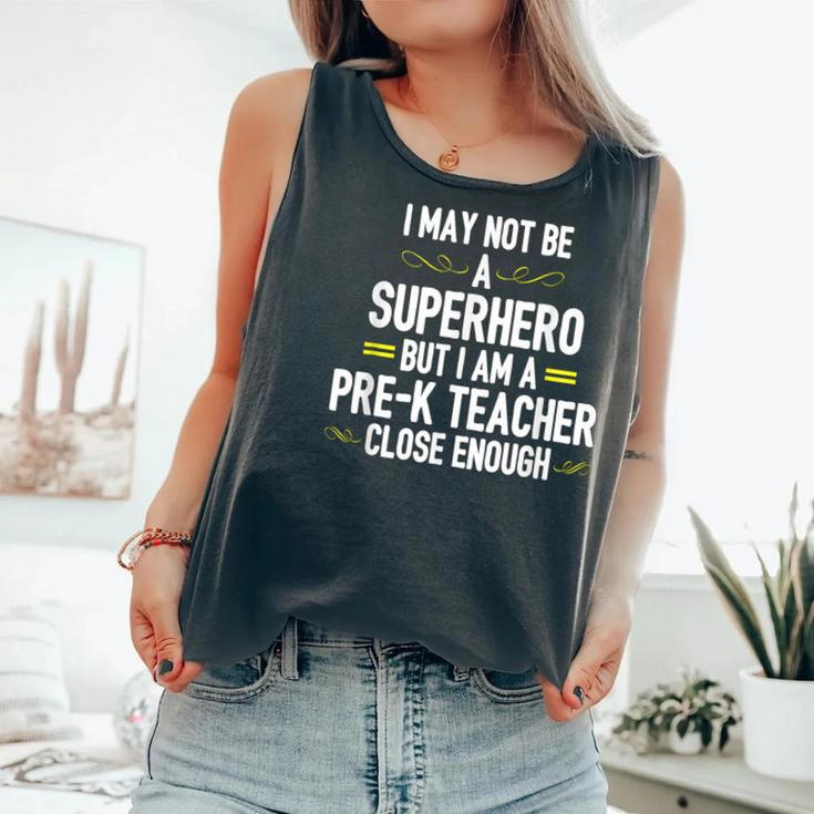 Pre-K Teacher Superhero Back To School Comfort Colors Tank Top