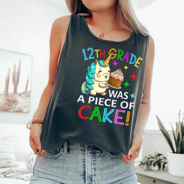 12Th Grade 12 Piece Of Cake Last Day Of School Senior Grad Comfort Colors Tank Top