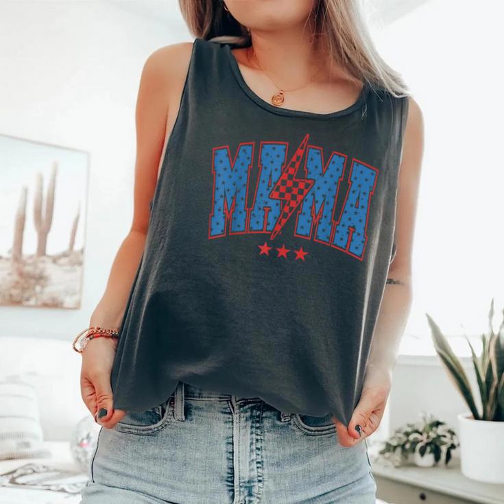 American Mama And Mini 4Th Of July Mama Lignting Bolt Comfort Colors Tank Top