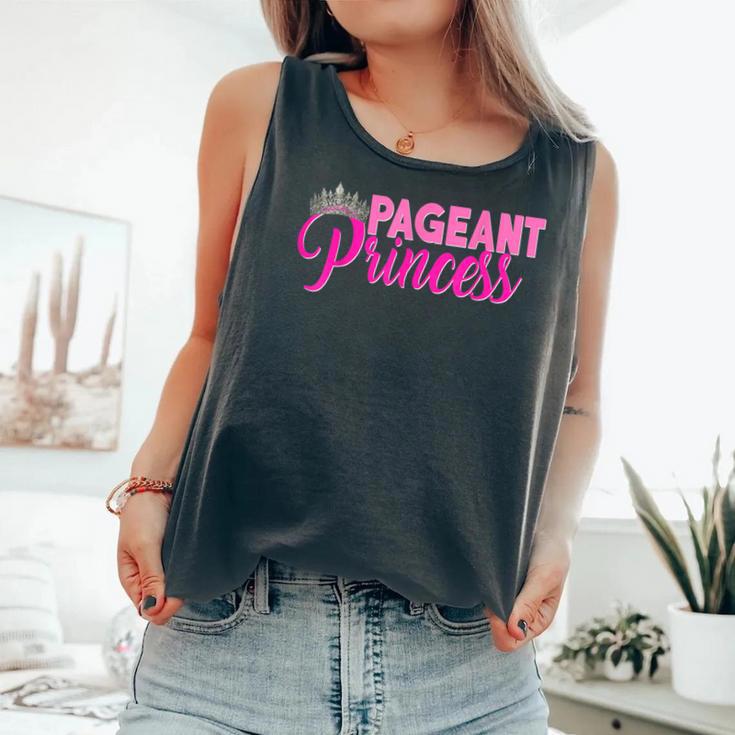 Beauty Pageant Princess Glitz Daughter Mom Pink Crown Comfort Colors Tank Top