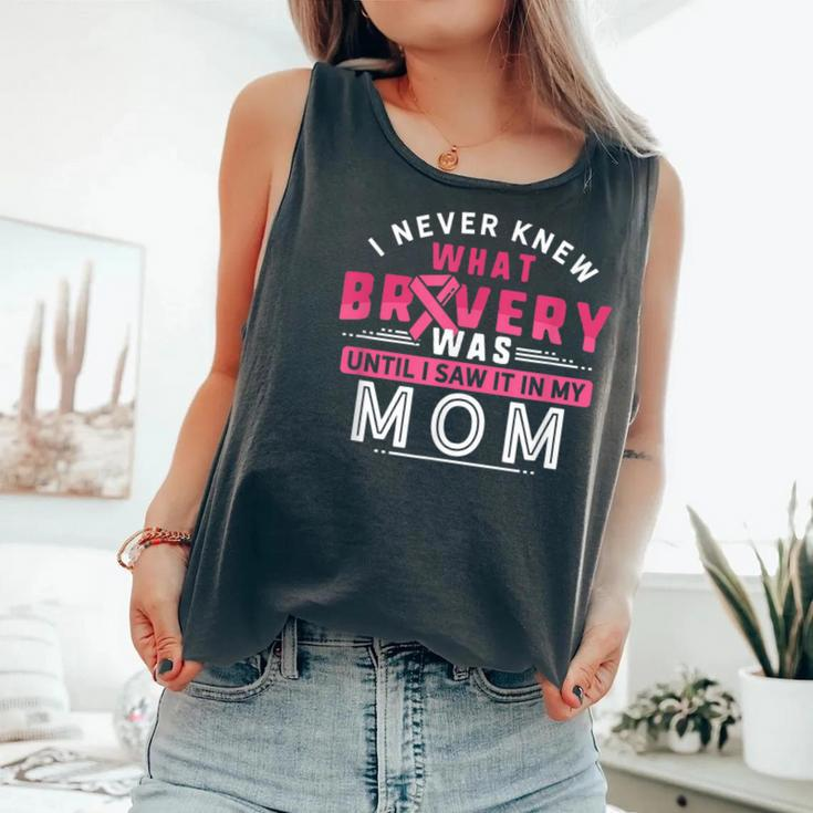 Breast Cancer Survivor Support Pink Ribbon Bravery Mom Comfort Colors Tank Top