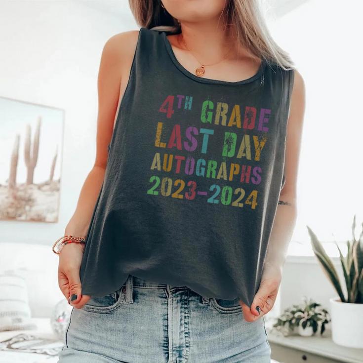 Cool Fourth Grade Autographs 2024 Last Day Signing Sign My Comfort Colors Tank Top