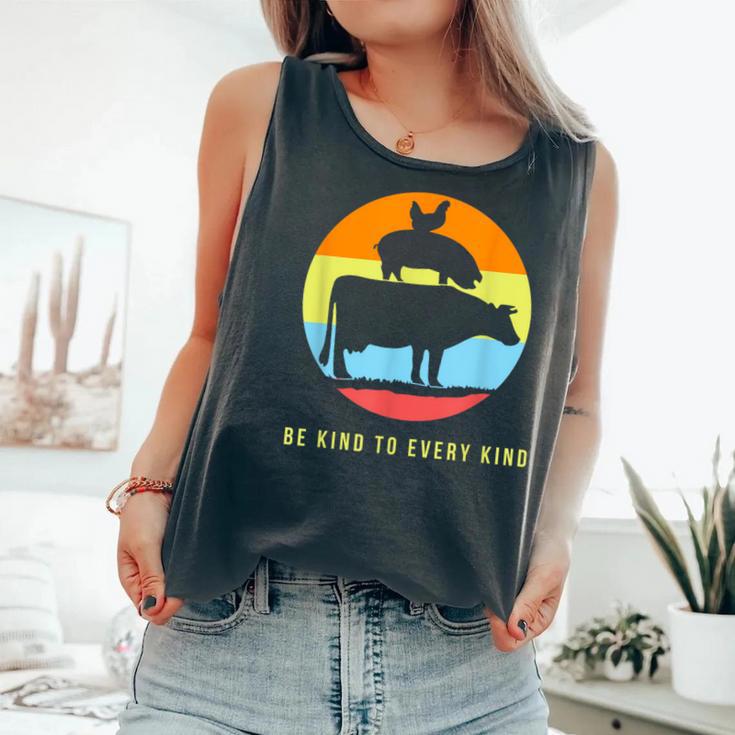 Be Kind To Every Kind Animal Rights Go Vegan SayingShir Comfort Colors Tank Top