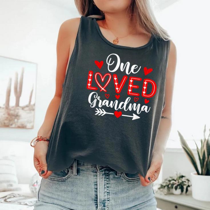 One Loved Grandma Hearts Valentine's Day Comfort Colors Tank Top