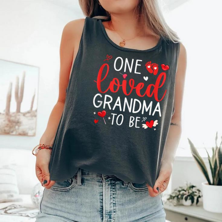 One Loved Grandma To Be Valentines Pregnancy Announcement Comfort Colors Tank Top