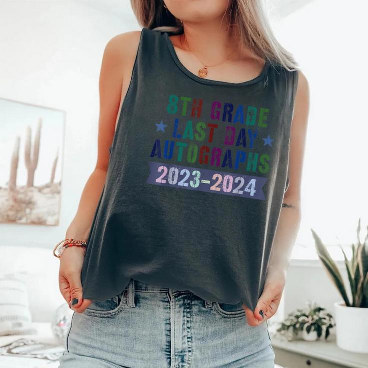 8Th Grade Last Day School Autographs 2024 Year End Sign My Comfort Colors Tank Top