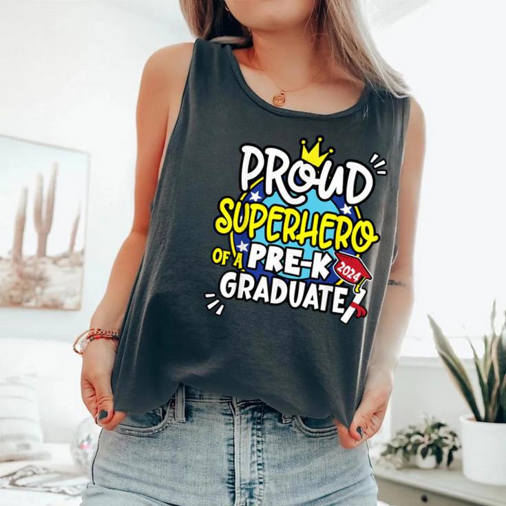 Proud Superhero Team 2024 Boys Girls Pre-K Crew Graduation Comfort Colors Tank Top