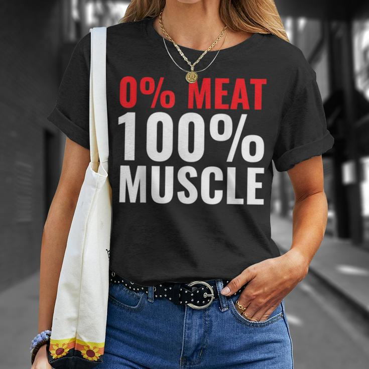 0 Meat 100 Muscle Vegans Gym T-Shirt Gifts for Her
