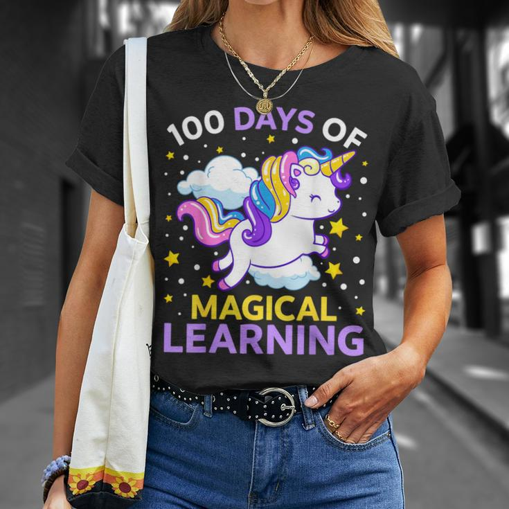 100Th Day Of School Unicorn Girls 100 Days Of Kindergarten T-Shirt Gifts for Her