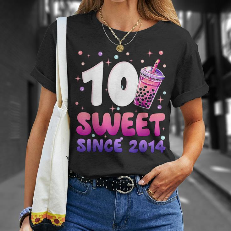 10Th Birthday 10 Yrs Old Girl Bubble Boba Tea Anime T-Shirt Gifts for Her