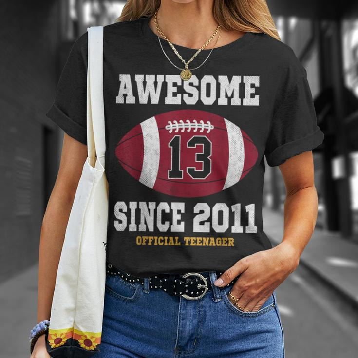 13Th Birthday Football Player 13 Years Old Official Nager T-Shirt Gifts for Her
