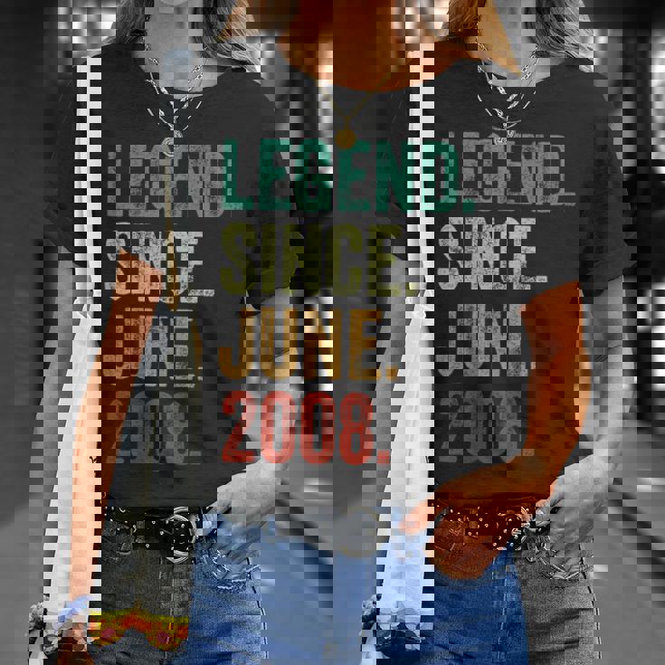 16 Years Old Legend Since June 2008 16Th Birthday T-Shirt Gifts for Her