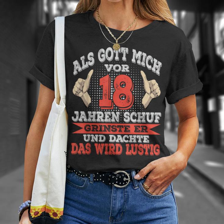 18Th Birthday Boy Als Gott Mich Vor 18 Years Schuf T-Shirt Geschenke für Sie