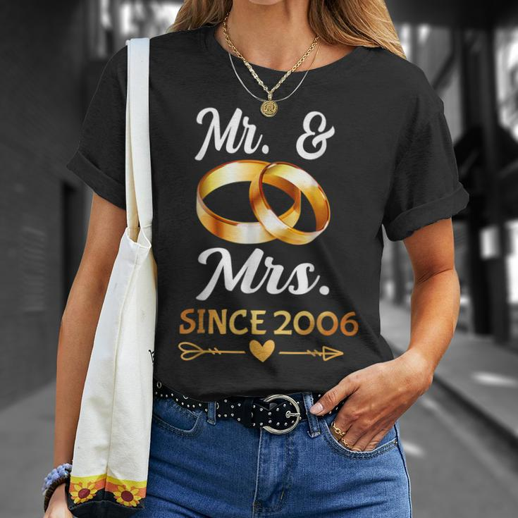 18Th Wedding Anniversary Couple Mr & Mrs Since 2006 T-Shirt Gifts for Her