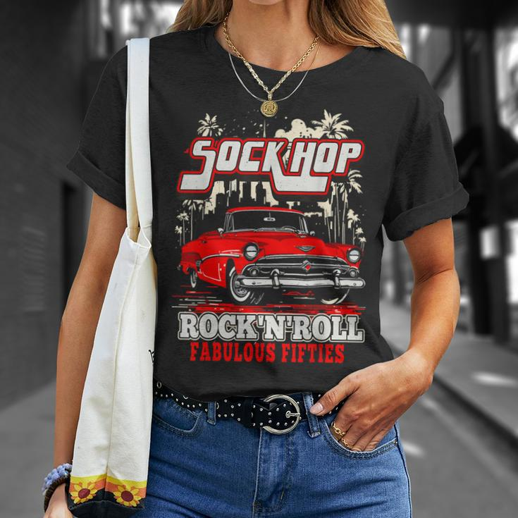 1950S Sock Hop Dance Vintage 50S Costume Rockabilly Party T-Shirt Gifts for Her